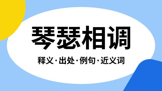 “琴瑟相调”是什么意思?