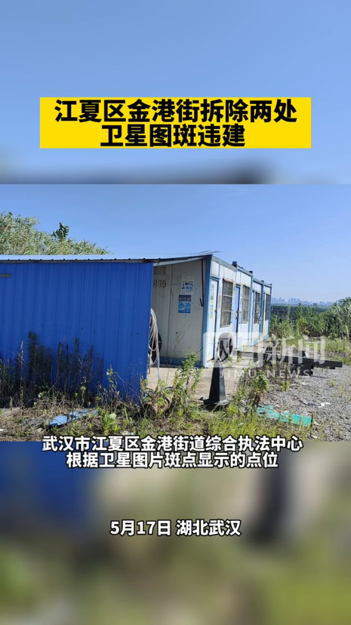 【视频】江夏区金港街拆除两处卫星图斑违建