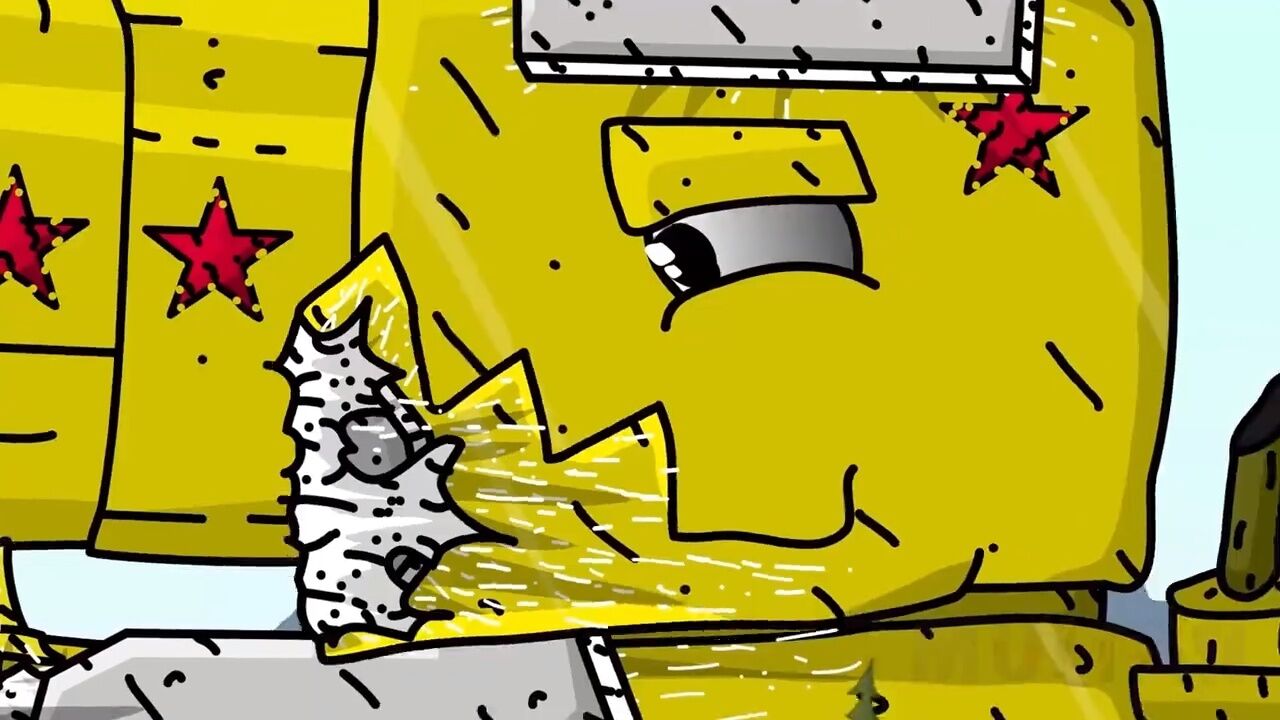 坦克世界动画:苏军kv44战败逃跑