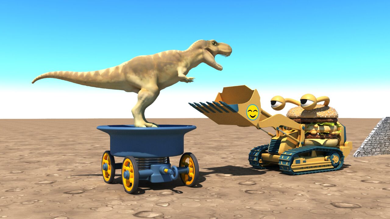 恐龙奇趣蛋,少儿挖掘机工程车汽车玩具动画片,幼儿启蒙益智动画