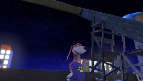 可乐狗79：腊肠狗通过天文望远镜观看月球，对之产生神往，并想出各种办法奔向月球