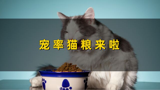 一款营养均衡、全价无谷的宠率猫粮来啦!