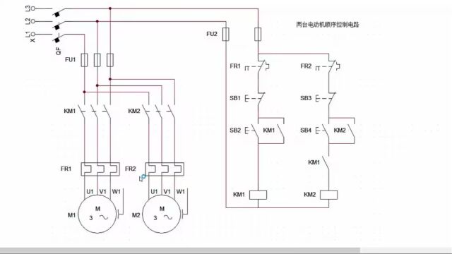 两台电动机顺序控制触点联锁