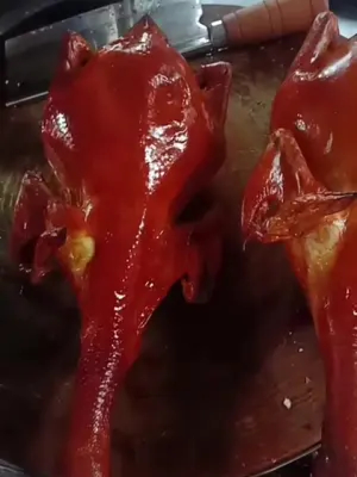 脆皮烧鸡#现场实拍