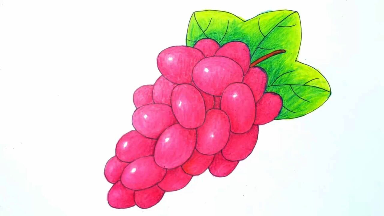 彩铅画,怎样绘画葡萄