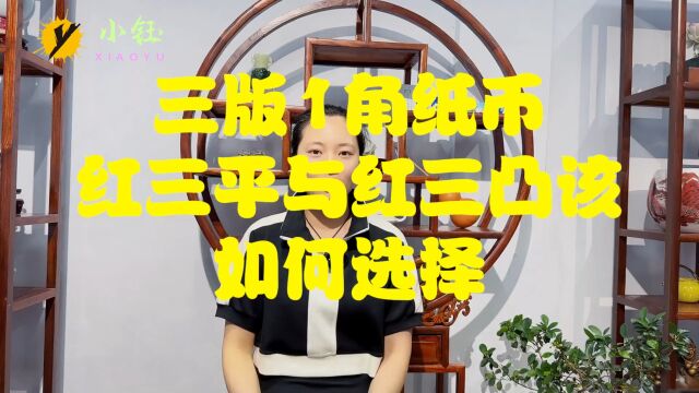 三版1角纸币,红三平与红三凸该如何选择?