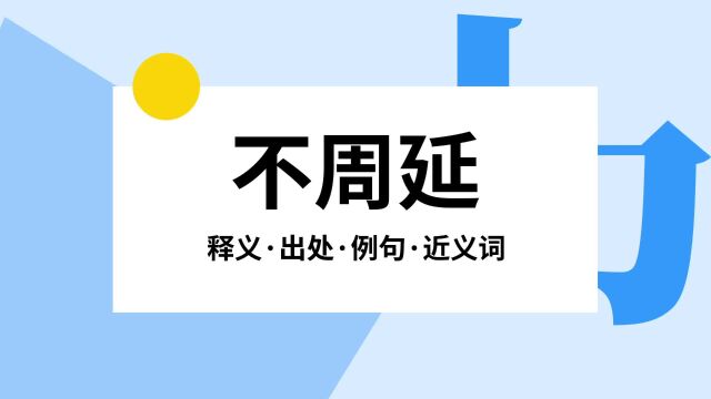 “不周延”是什么意思?