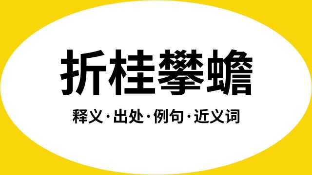 “折桂攀蟾”是什么意思?