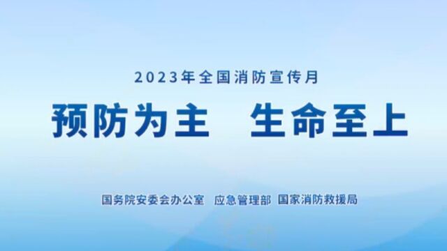 2023年全国消防宣传月主题宣传片:《这份美好,需要我们共同守卫》