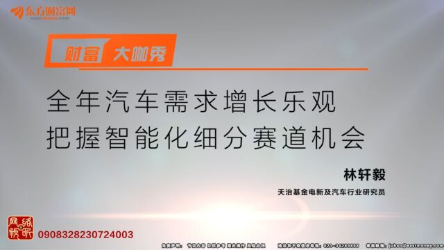 天治基金林轩毅:全年汽车需求增长乐观,把握智能化细分赛道机会