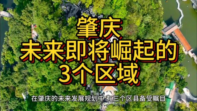 肇庆未来即将崛起的区域,这3个地方呼声最高,在当地排名靠前!