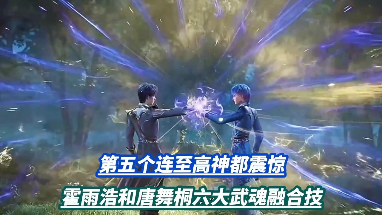 霍雨浩和唐舞桐六大武魂融合技,第五个连至高神都震惊_腾讯视频