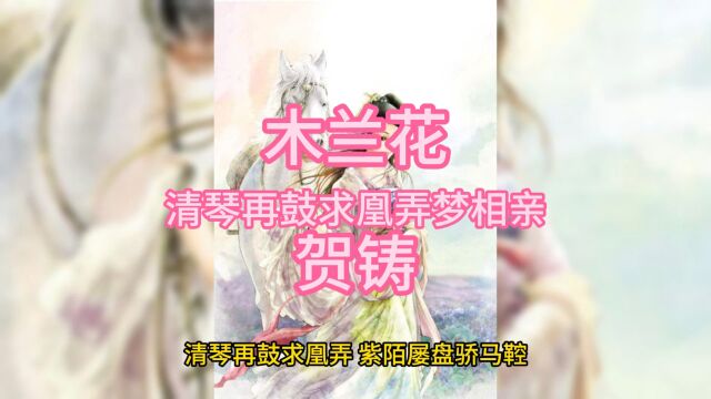 木兰花清琴再鼓求凰弄梦相亲贺铸