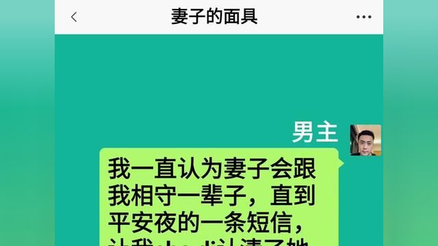 书名:《妻子双面目》妻子的面具,结局亮了,快点击上方链接观看精彩全文#聊天记录 #小说推文甜宠