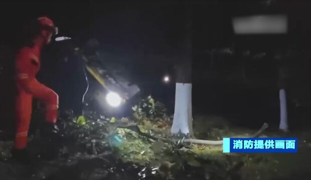 贵州贵阳:出租车被追尾冲出桥面,多方紧急营救