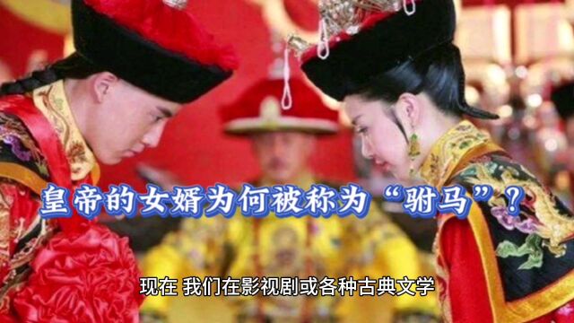 皇帝的女婿为何被称为“驸马”