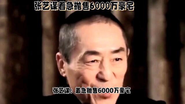 张艺谋:着急抛售6000万豪宅,疑似要移民国外,意外牵出40亿资产