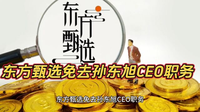 东方甄选免去孙东旭CEO职务