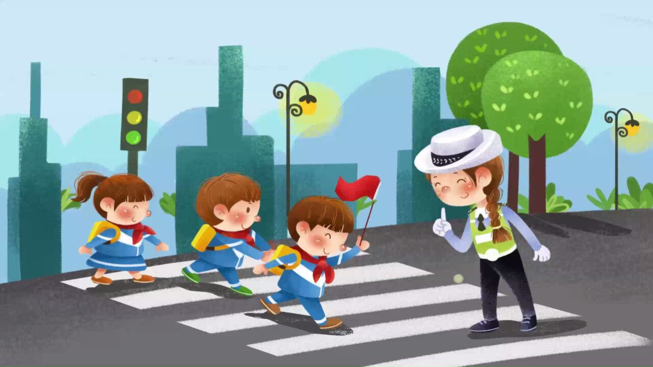 b650-我们都会过马路交通安全教育手势舞演出表演节目led背景视频