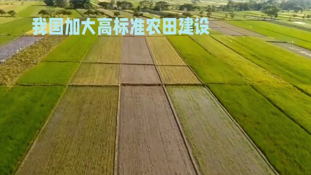 我国加大高标准农田建设