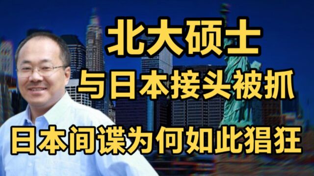 北大硕士与日本接头被抓,10万间谍隐藏中国,日本为何如此猖?