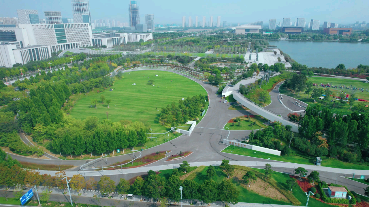 山东济宁市民公园美丽景色.