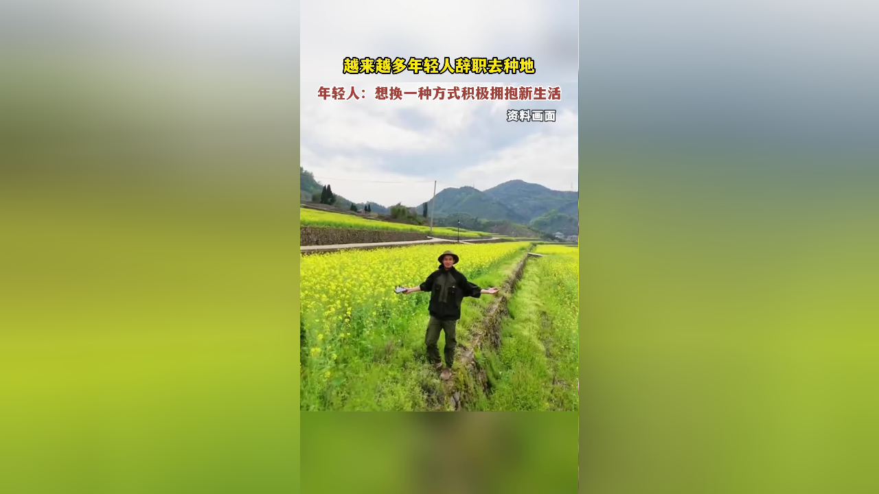 越来越多年轻人辞职去种地,想换一种方式积极拥抱新生活