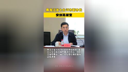 黑龙江省七台河市副市长安剑亮被查