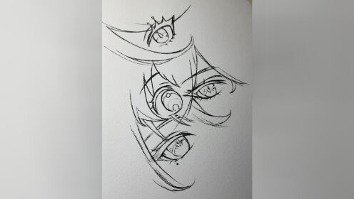 教你们一期眼睛绘画过程图