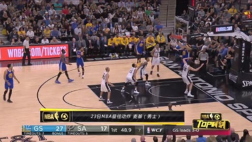 《TOP时刻》23日NBA最佳动作 麦基底线反扣惊呆加嫂
