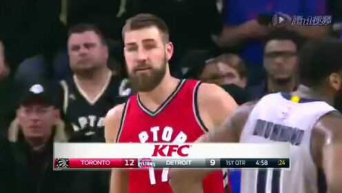 《NBA全场集锦》猛龙vs活塞第1节精编 德拉蒙德单手滑翔劈扣