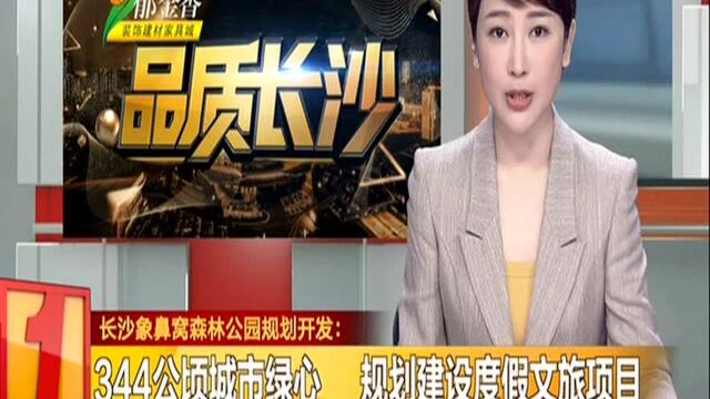 长沙象鼻窝森林公园规划开发:344公顷城市绿心 规划建设度假文旅项目