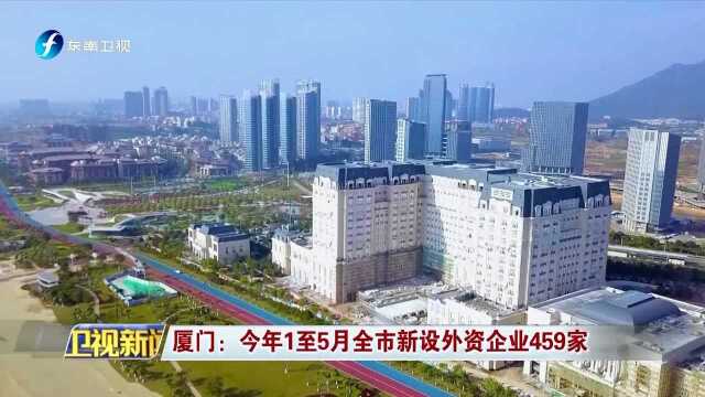 厦门:今年1至5月全市新设外资企业459家