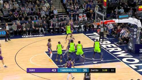 《NBA全场集锦》【得分】撤步干拔美如画 布克后仰开镜枪响球进