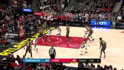 《NBA全场集锦》【原声】森林狼125-113老鹰 唐斯28+13 森林狼轻取老鹰