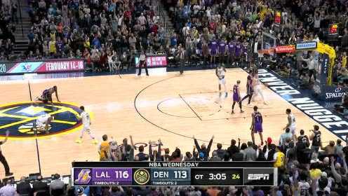 《NBA全场回放》【原声回放】湖人vs掘金加时赛 浓眉两记三分锁定胜局