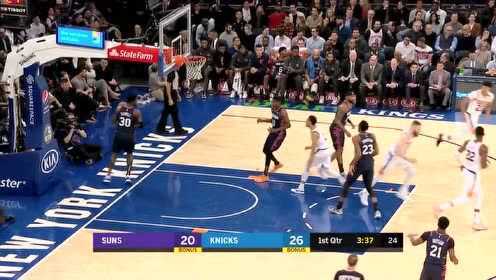 《NBA全场集锦》【球星】布克vs尼克斯集锦 全场29分里突外投火力惊人