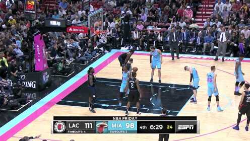 《NBA全场回放》【回放】快船vs热火第4节 维特斯重拾悬念