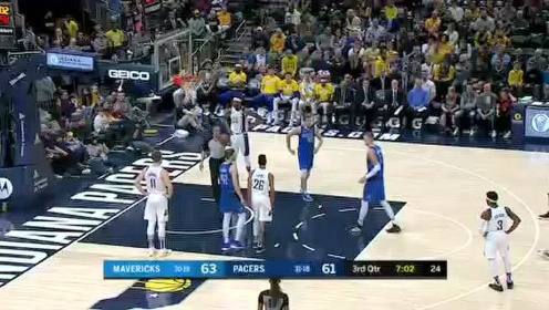 《NBA全场回放》【原声回放】独行侠vs步行者第3节 哈达威奥拉迪波互飙三分