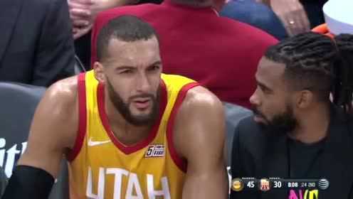 《NBA全场回放》【回放】湖人vs爵士第2节 詹姆斯晃飞对手打板2加1