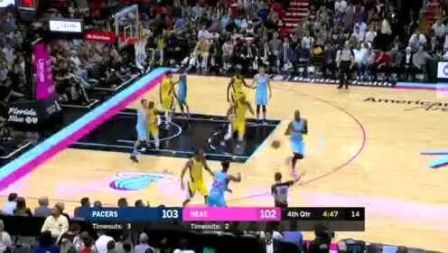 《NBA全场回放》【原声回放】步行者vs热火第4节 德拉季奇关键得分锁定胜局