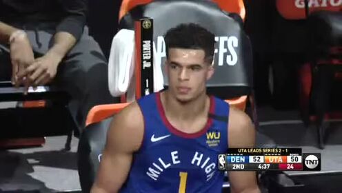 《NBA全场回放》【原声回放】掘金vs爵士第2节 穆雷假动作一招制敌打成2+1