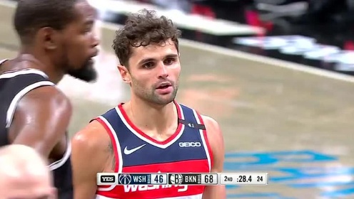 《NBA全场回放》【原声回放】NBA季前赛：奇才vs篮网第2节