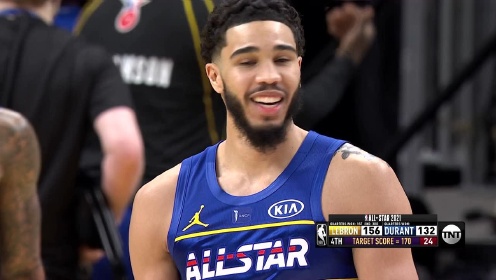 《NBA全明星》詹姆斯队vs杜兰特队第4节 英文原声回放