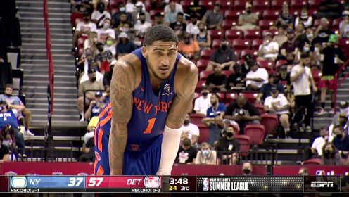 《NBA全场集锦》NBA夏季联赛：尼克斯vs活塞中文解说第3节回放