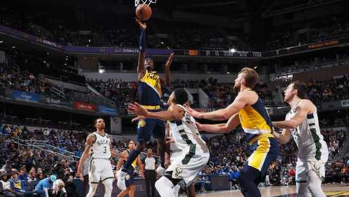 《NBA全场集锦》【回放】雄鹿vs步行者第2节中文解说回放
