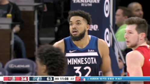 《NBA全场集锦》【纯享】开拓者vs森林狼精华回放 唐斯27+13  森林狼轻取开拓者
