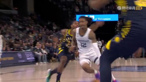 《NBA全场集锦》【原声】步行者100-112灰熊 莫兰特三双携手小贾伦28+8逆