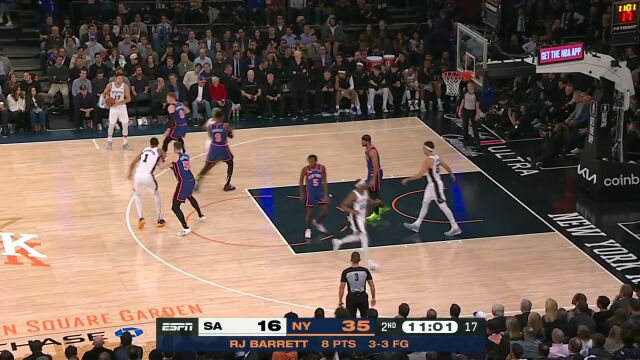 做饼大师！文班连续运球分球外线 索汉三分精准手起刀落