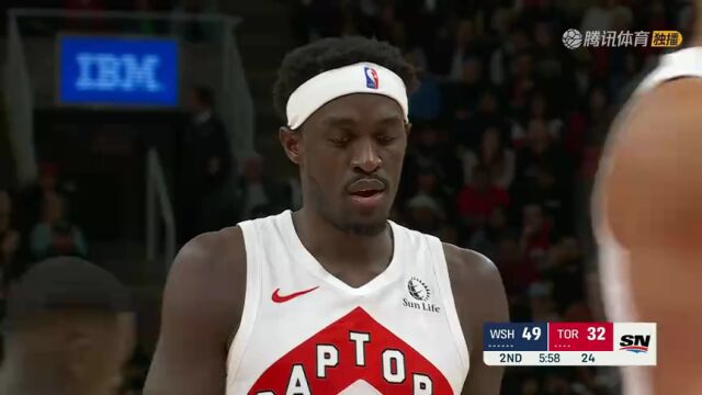 NBA常规赛：奇才vs猛龙第2节英文原声回放